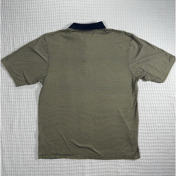 Masters Golf Polo Men’s Medium Authentic Amen Corner Navy Blue & Yellow Striped - Picture 7 of 10